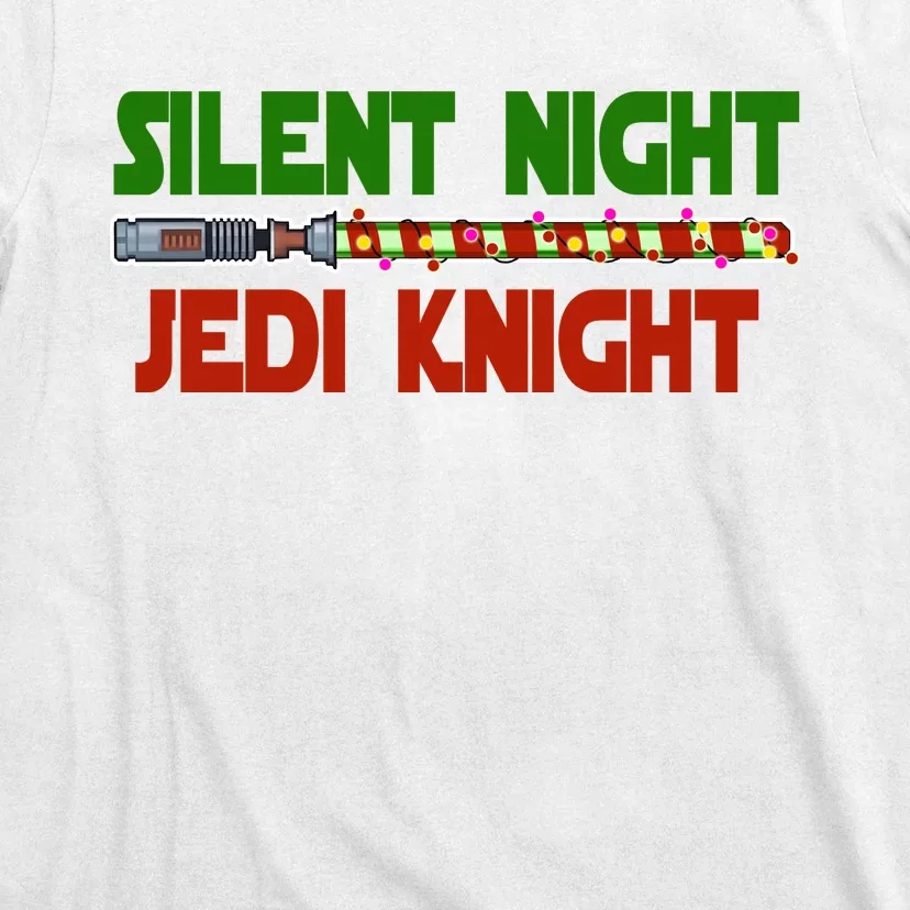 Silent Night Jedi Knight Lightsaber Christmas T-Shirt