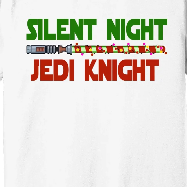 Silent Night Jedi Knight Lightsaber Christmas Premium T-Shirt