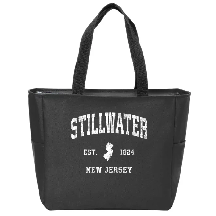 Stillwater New Jersey Nj Vintage Athletic Zip Tote Bag