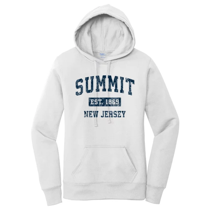 Summit New Jersey Nj Vintage Sports Women's Pullover Hoodie