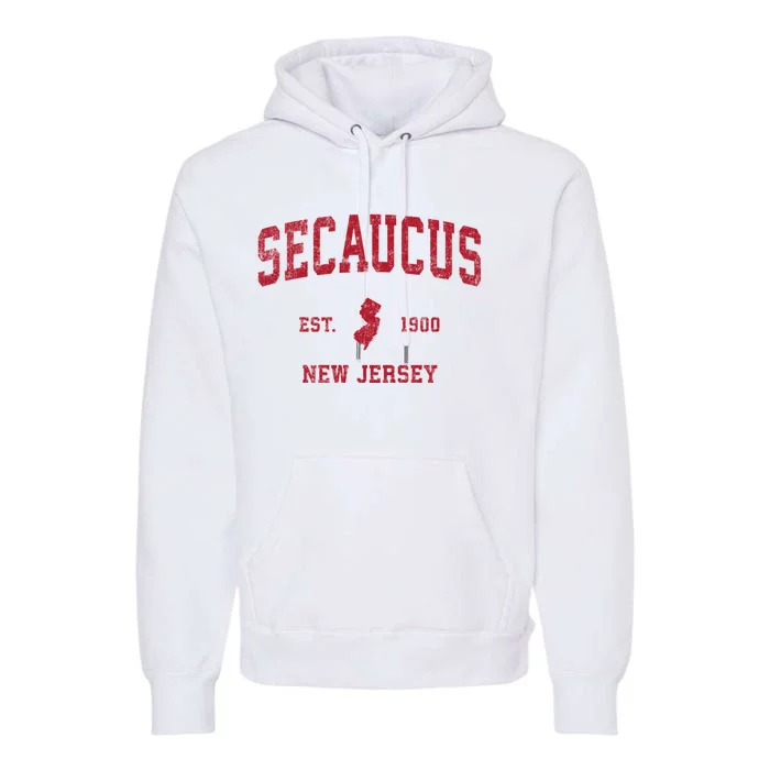 Secaucus New Jersey Nj Vintage Sports Premium Hoodie