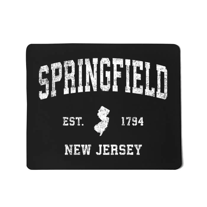 Springfield New Jersey Nj Vintage Sports Mousepad