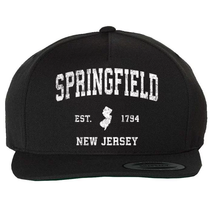 Springfield New Jersey Nj Vintage Sports Wool Snapback Cap