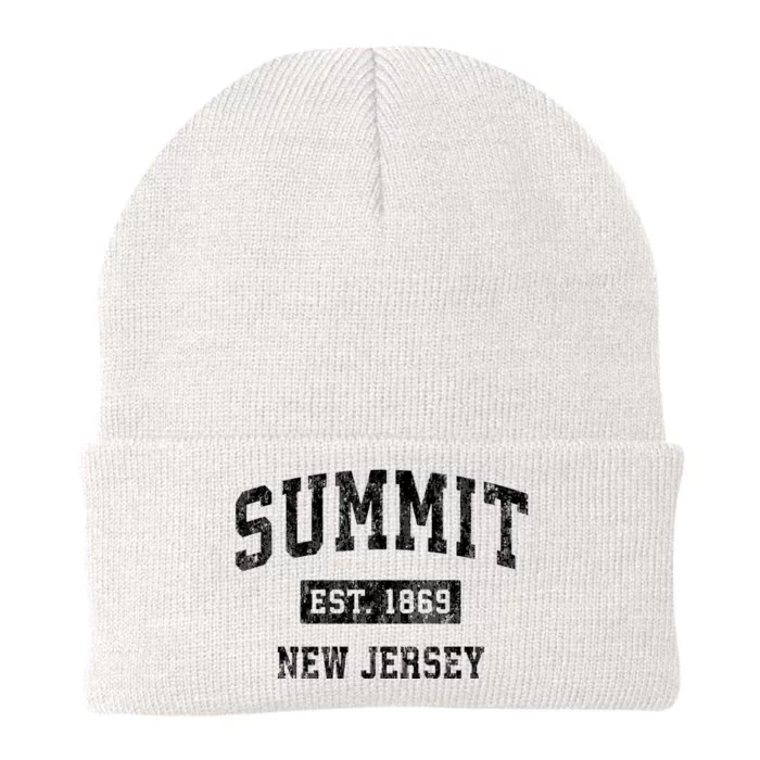 Summit New Jersey Nj Vintage Established Sports Design Knit Cap Winter Beanie