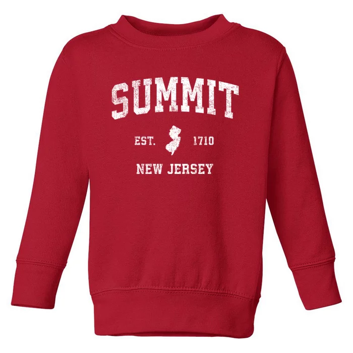 Summit New Jersey Nj Vintage Sports Toddler Sweatshirt