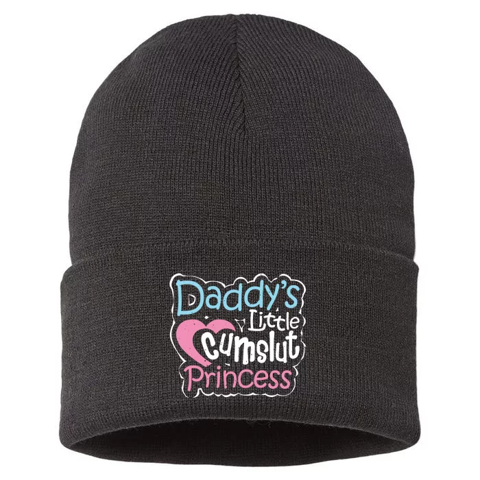 Sexy Naughty Kinky BDSM Daddys Little Cum Slut Princess Sustainable Knit Beanie