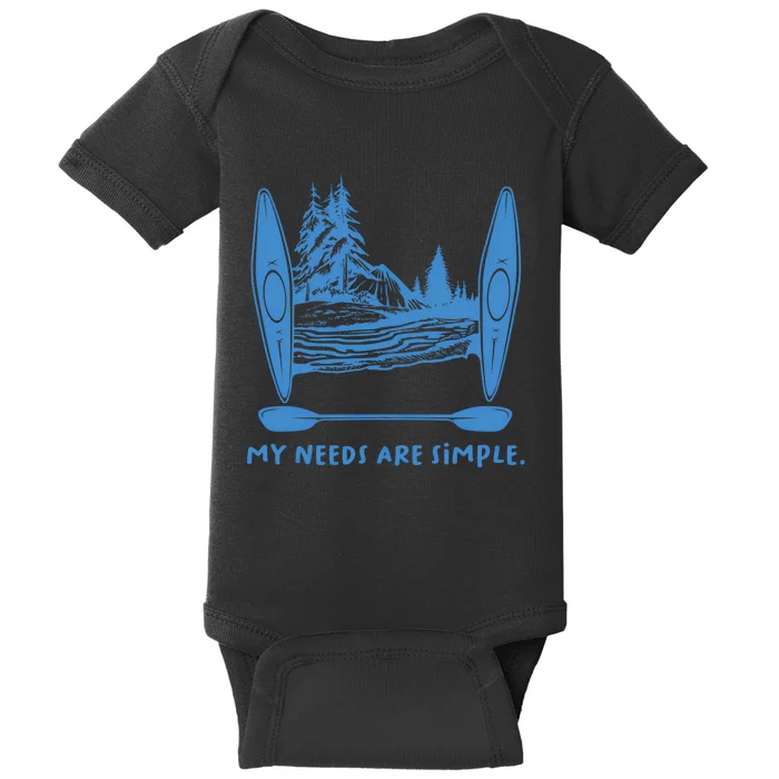 Simple Needs Kayaking Gift Design Outdoors Kayak Gift Baby Bodysuit