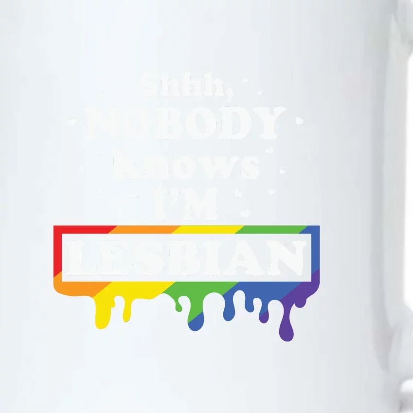 Shhh Nobody Knows I’m Lesbian A Funny LGBT Pride Month Gift Black Color Changing Mug