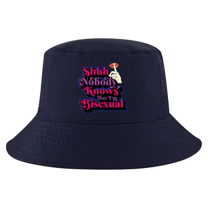 Shhh Nobody Knows That Im Bisexual Funny Cute Bi Pride Cool Gift Cool Comfort Performance Bucket Hat