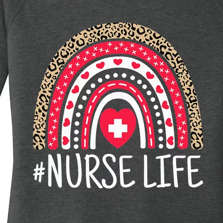 School Nurse Life Nurses Week Rainbow  Nurses Day Nurse Women's Perfect Tri Tunic Long Sleeve Shirt