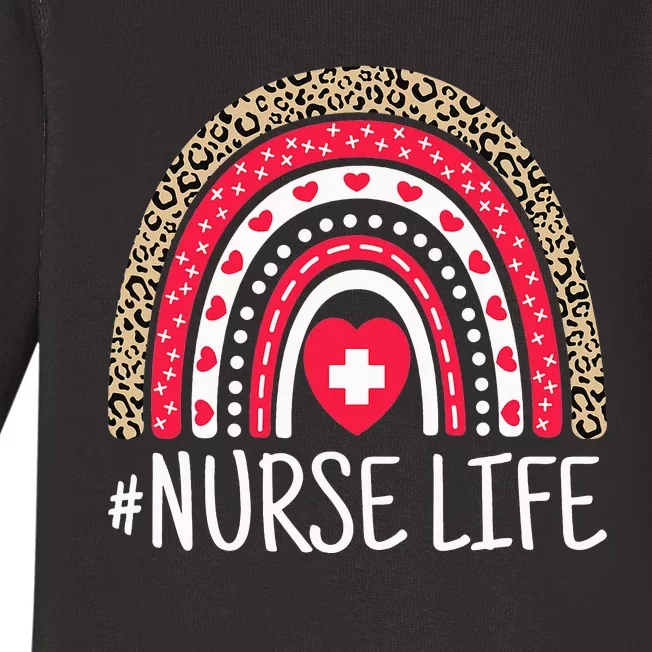 School Nurse Life Nurses Week Rainbow  Nurses Day Nurse Baby Long Sleeve Bodysuit