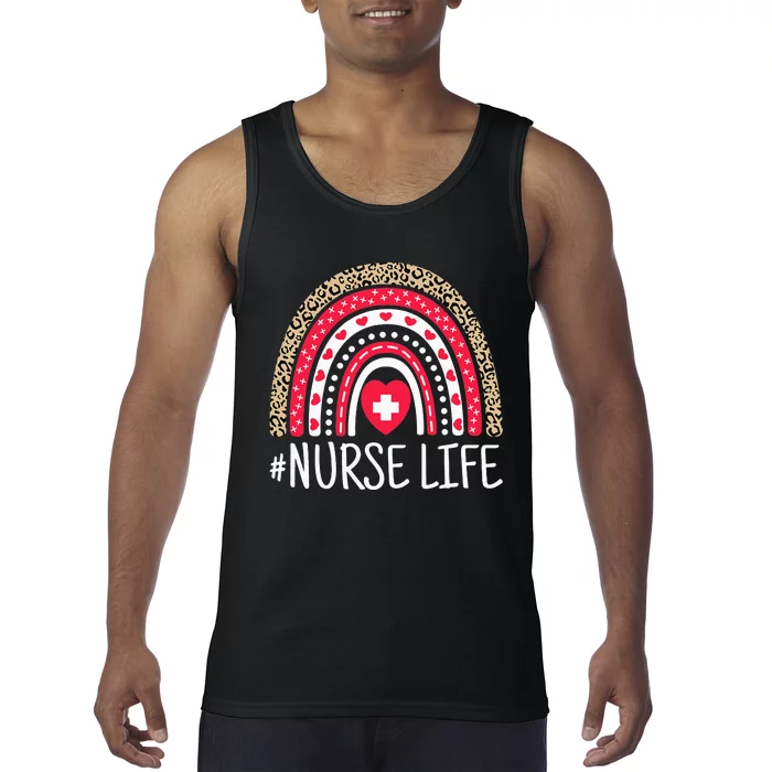 School Nurse Life Nurses Week Rainbow  Nurses Day Nurse Tank Top