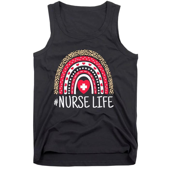 School Nurse Life Nurses Week Rainbow  Nurses Day Nurse Tank Top