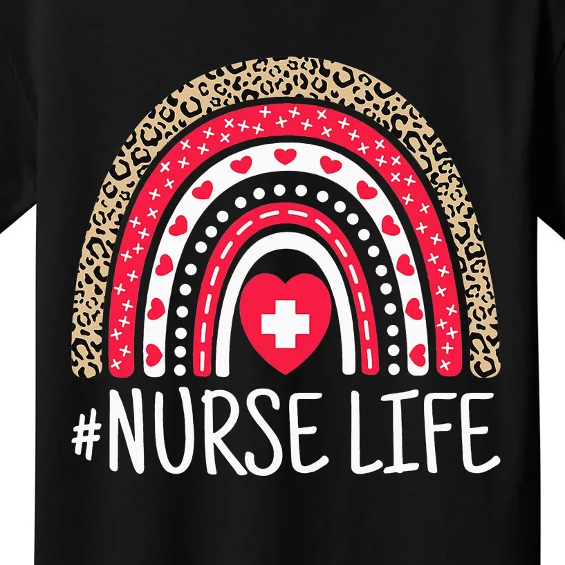 School Nurse Life Nurses Week Rainbow Nurses Day Kids T-Shirt