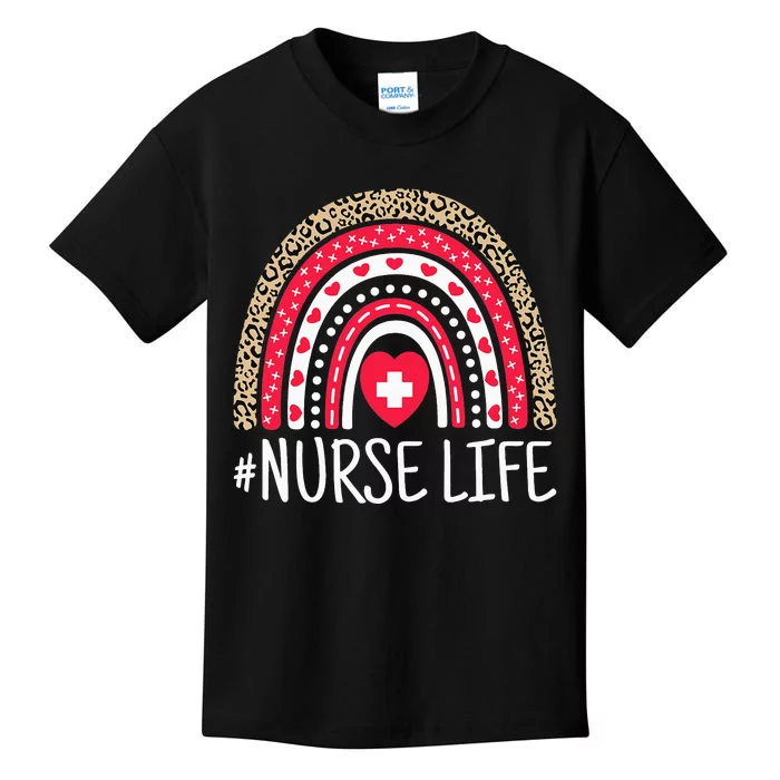 School Nurse Life Nurses Week Rainbow Nurses Day Kids T-Shirt