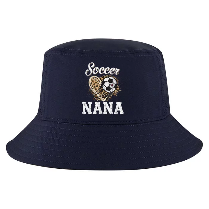 Soccer Nana Leopard Heart Proud Nana Sport Lover Funny Cool Comfort Performance Bucket Hat