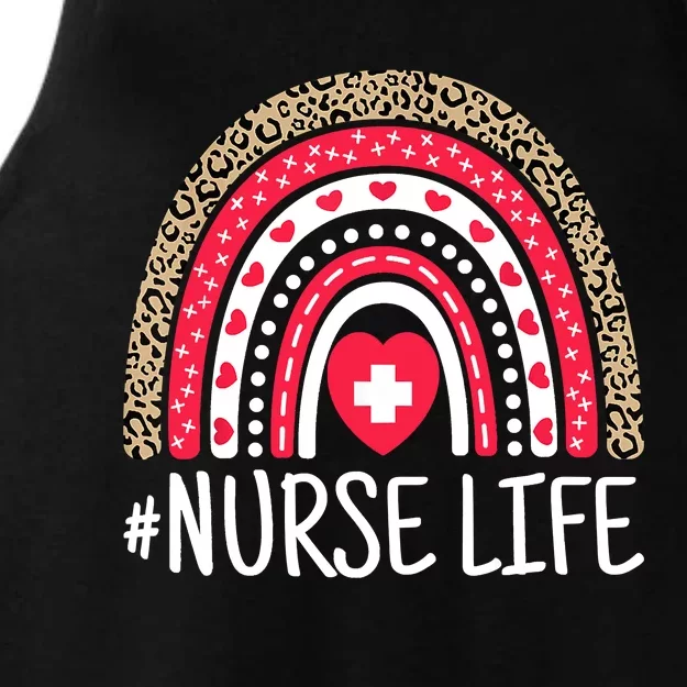 School Nurse Life Nurses Week Rainbow Women Nurses Day Ladies Tri-Blend Wicking Tank