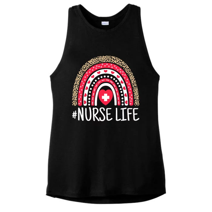 School Nurse Life Nurses Week Rainbow Women Nurses Day Ladies Tri-Blend Wicking Tank