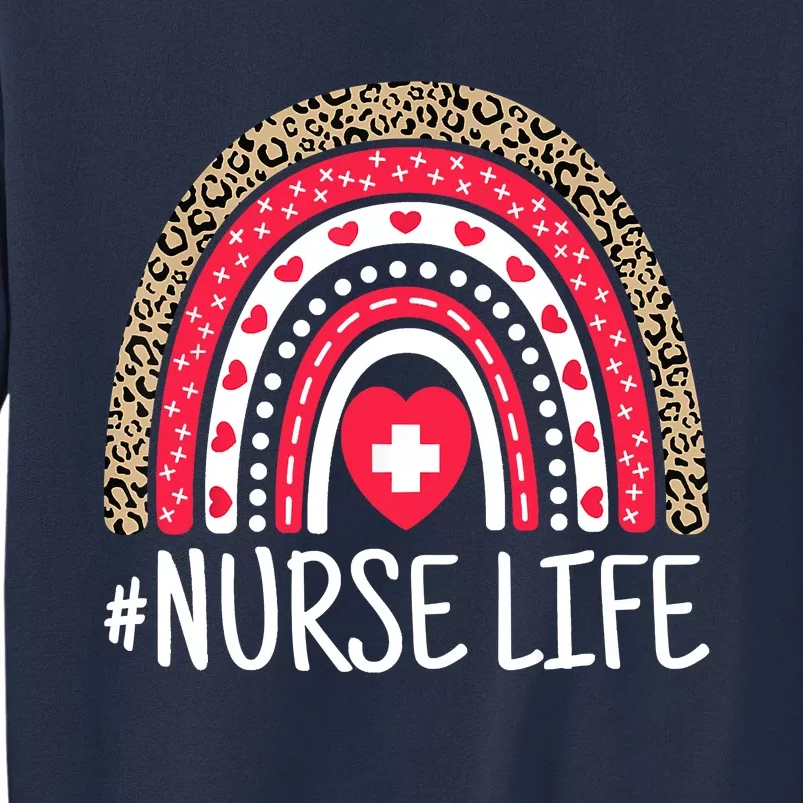 School Nurse Life Nurses Week Rainbow Women Nurses Day Sweatshirt