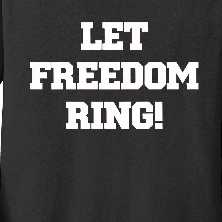 Shemane Nugent Let Freedom Ring Kids Long Sleeve Shirt