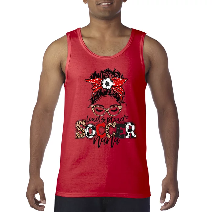 Soccer Nana Leopard Loud And Proud Soccer Nana Tank Top