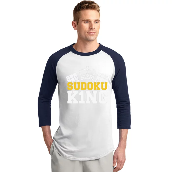 Sudoku Number Logic Puzzle vintage King Puzzler Baseball Sleeve Shirt