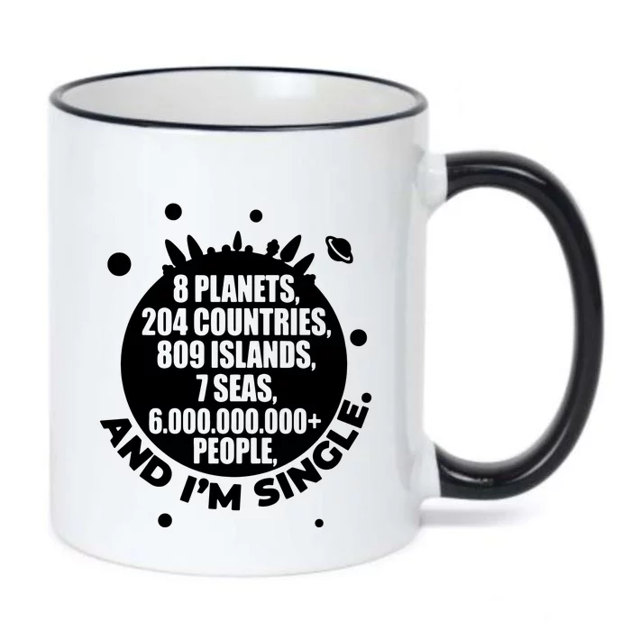 Slogan Novelty Ladies Humour 6+ Billion People Black Color Changing Mug