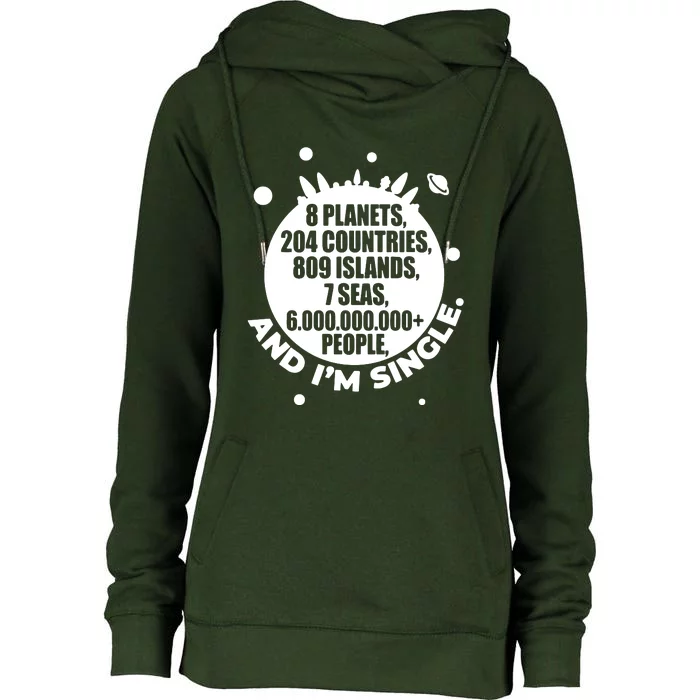 Slogan Novelty Ladies Humour 6+ Billion People Womens Funnel Neck Pullover Hood