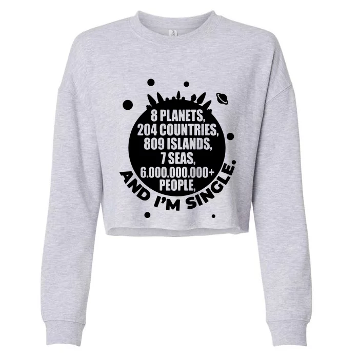 Slogan Novelty Ladies Humour 6+ Billion People Cropped Pullover Crew