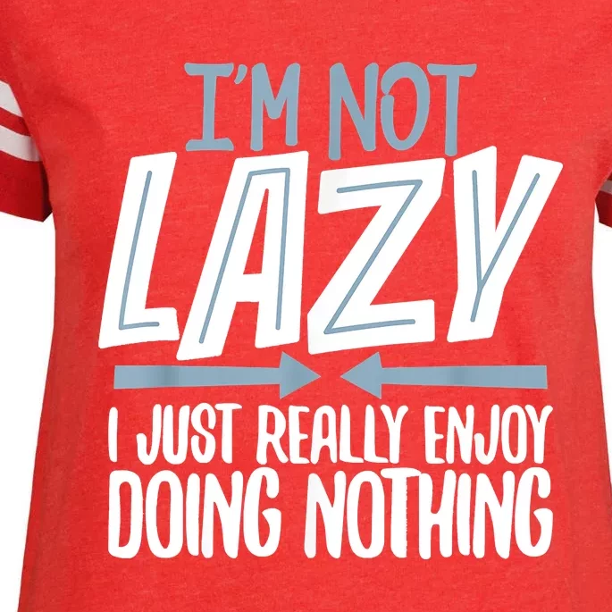 Sarcastic Not Lazy Tee, Funny Lazy Person Enza Ladies Jersey Football T-Shirt