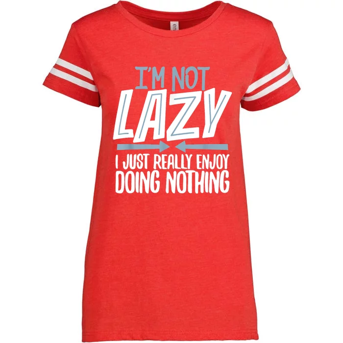 Sarcastic Not Lazy Tee, Funny Lazy Person Enza Ladies Jersey Football T-Shirt