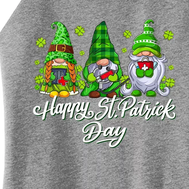 Stethoscope Nurse Life Irish Gnomes Nurse St Patricks Day Gift Women’s Perfect Tri Rocker Tank