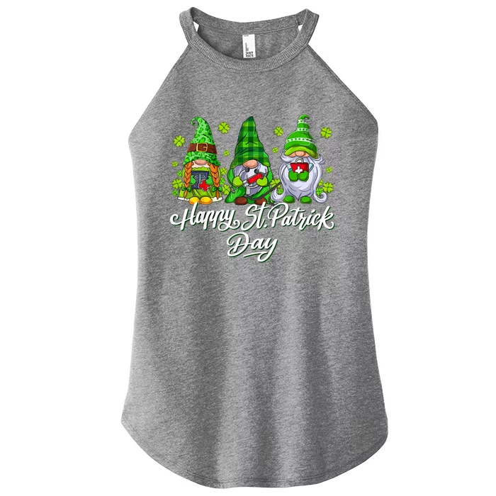 Stethoscope Nurse Life Irish Gnomes Nurse St Patricks Day Gift Women’s Perfect Tri Rocker Tank