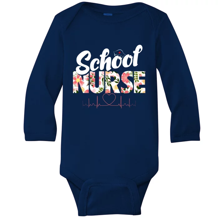 School Nurse Medical Nursing Care Education Teacher Student Gift Baby Long Sleeve Bodysuit