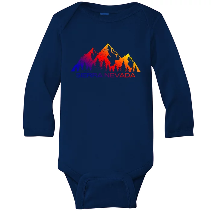 Sierra Nevada Mountains Cool Sierra Nevada Souvenir Gift Baby Long Sleeve Bodysuit