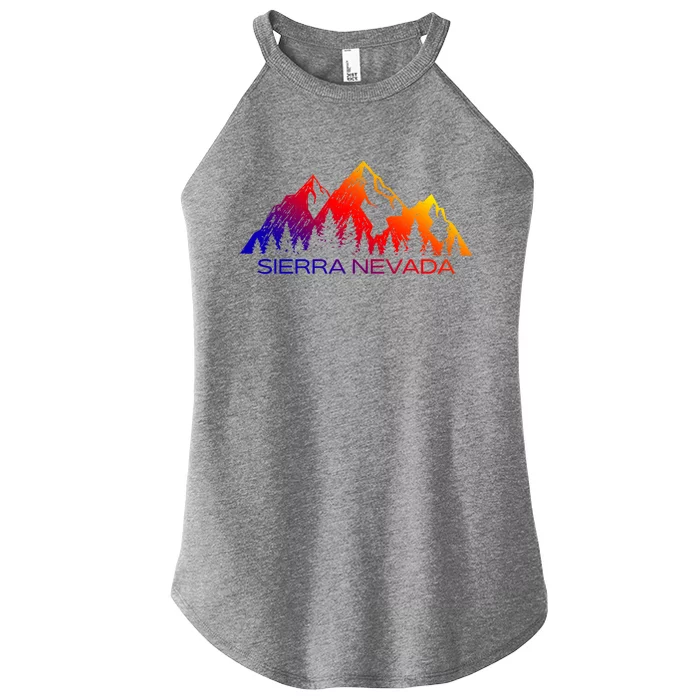 Sierra Nevada Mountains Cool Sierra Nevada Souvenir Gift Women’s Perfect Tri Rocker Tank