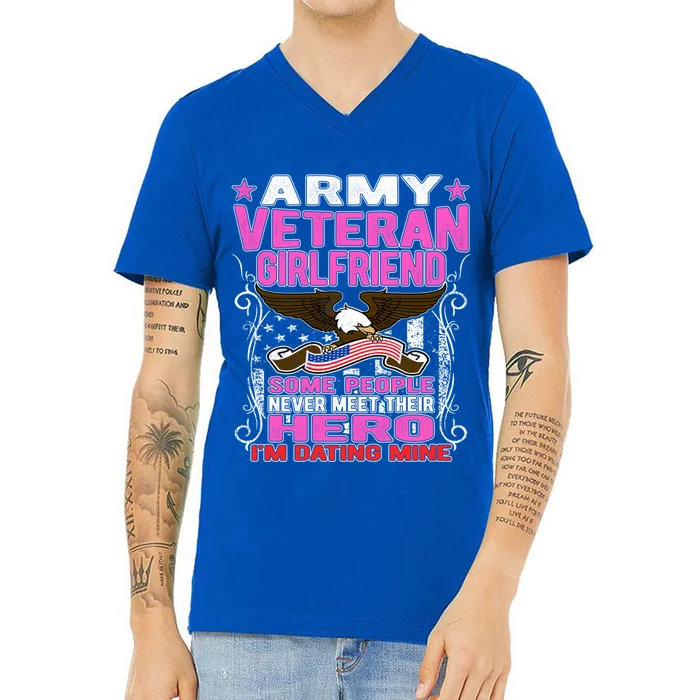 Some Never Meet Their Hero Gift Proud Army Veteran Friend Great Gift V-Neck T-Shirt