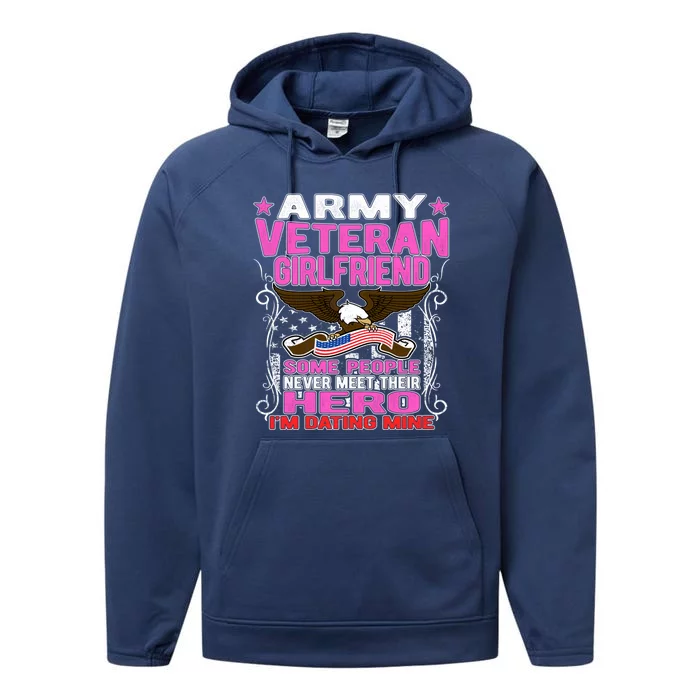 Some Never Meet Their Hero Cute Gift Proud Army Veteran Friend Funny Gift Performance Fleece Hoodie