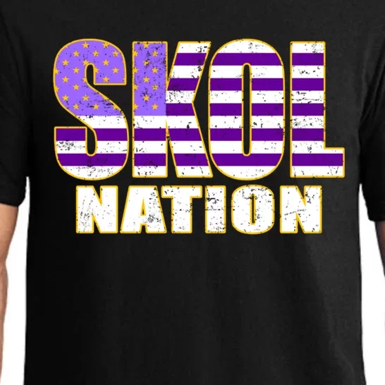 Skol Nation Meaningful Gift Meaningful Gift Purple White Gold Pajama Set