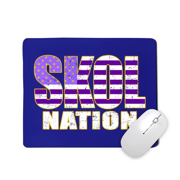 Skol Nation Meaningful Gift Meaningful Gift Purple White Gold Mousepad