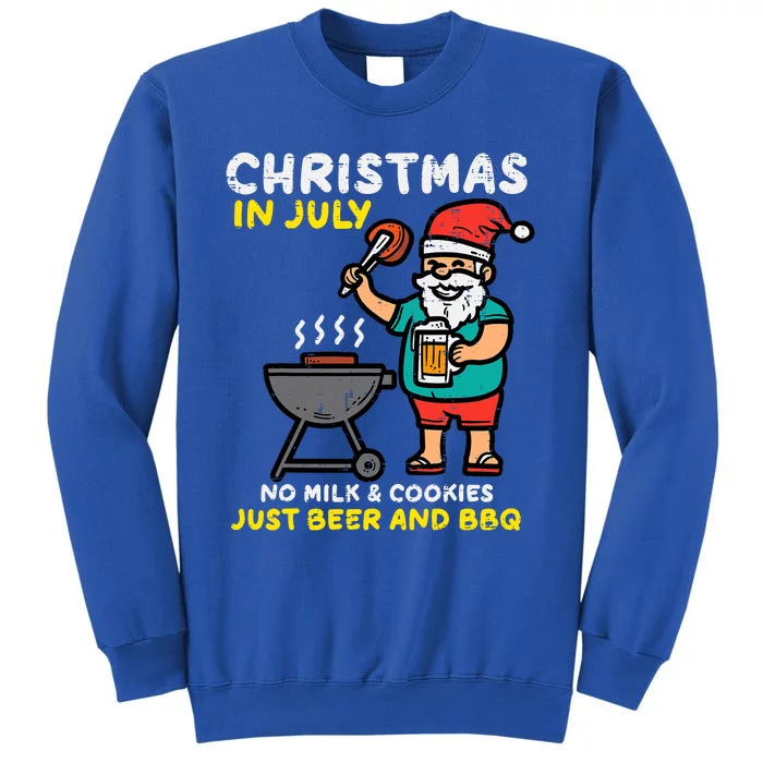 Santa No Milk Cookies Just Bbq Funny Christmas In July Sweatshirt