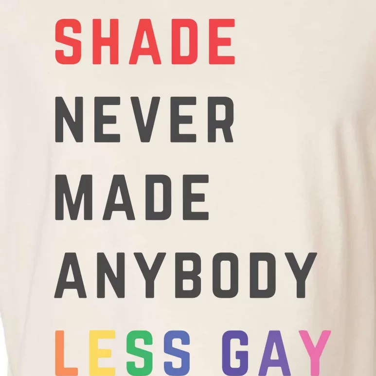 Shade Never Made Anybody Less Gay Garment-Dyed Women's Muscle Tee