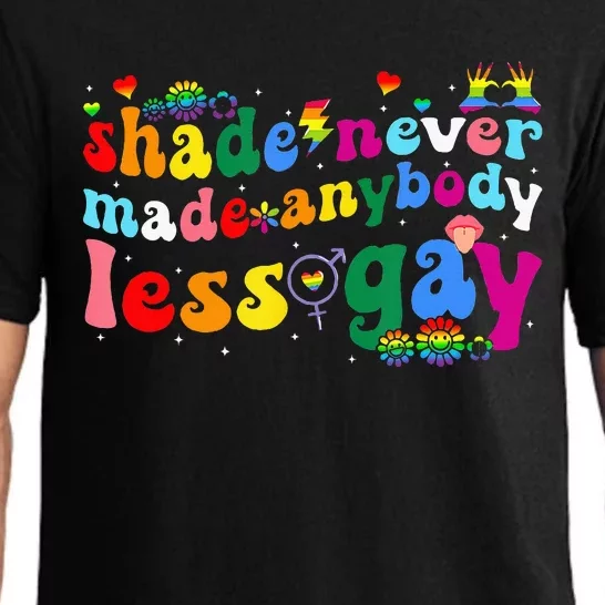 Shade Never Made Anybody Less Gay Rainbow Lgbt Lesbian Pride Pajama Set