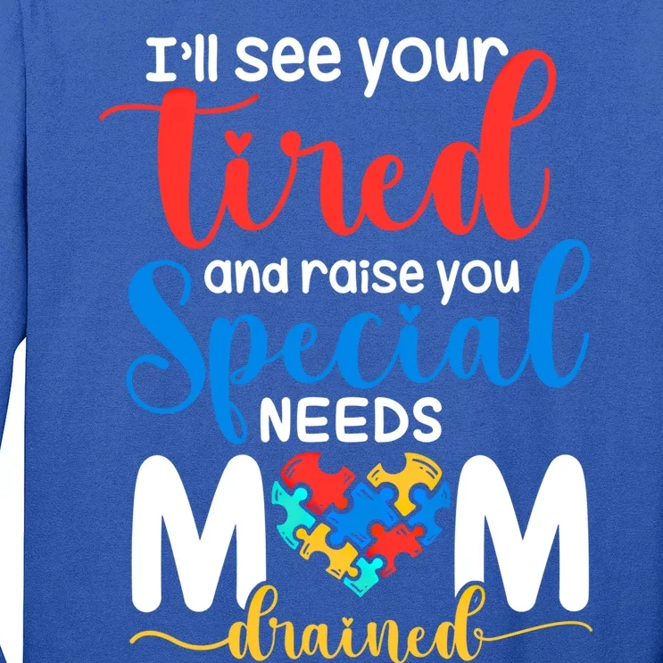 Special Need Mom Life Autism Mama Heart Disability Awareness Gift Long Sleeve Shirt