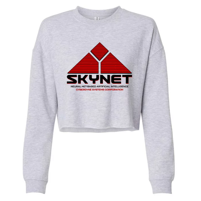 Skynet Neural Net Based Artificial Intelligence Cyberdyne Systems Corporation Cropped Pullover Crew