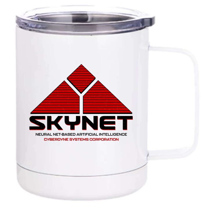 Skynet Neural Net Based Artificial Intelligence Cyberdyne Systems Corporation Front & Back 12oz Stainless Steel Tumbler Cup