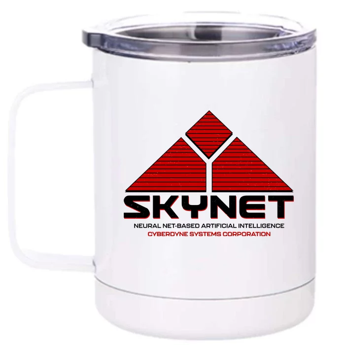 Skynet Neural Net Based Artificial Intelligence Cyberdyne Systems Corporation Front & Back 12oz Stainless Steel Tumbler Cup