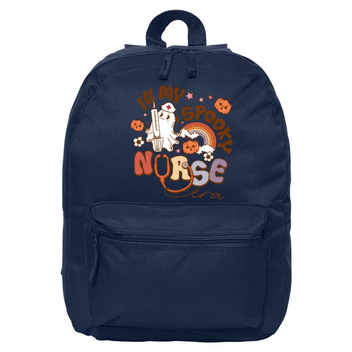 Spooky Nicu Nurse Halloween Ghost In My Spooky Nurse Era 16 in Basic Backpack