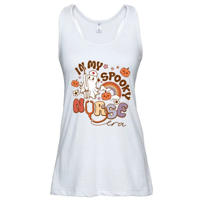 Spooky Nicu Nurse Halloween Ghost In My Spooky Nurse Era Ladies Essential Flowy Tank