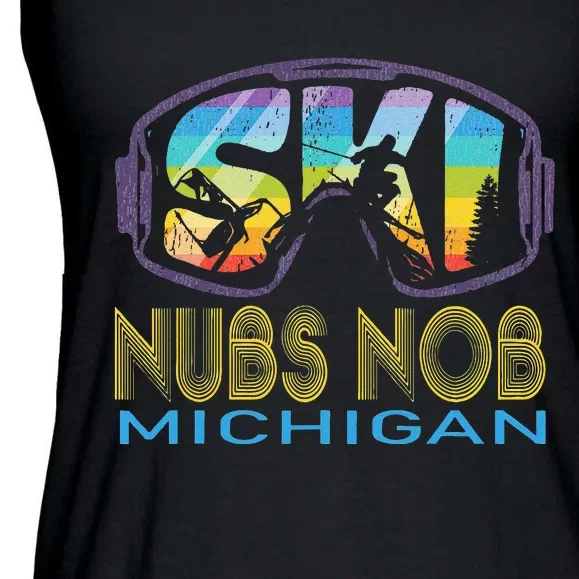 Ski Nubs Nob Michigan Skiing Vacation Ladies Essential Flowy Tank